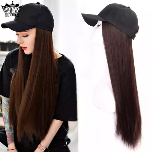 Synthetic Baseball Cap Hair Wig